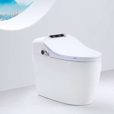 Wholesale bathroom toilets one piece automatic flushing washroom induction seat cover smart toilet