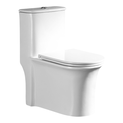 White or black top cover 1075 One-piece toilet Siamese Cyclone Flushing buffer of the cover with Toilet