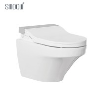 European sanitary ware ceramic commode smart wall hung toilet with smart seat cover