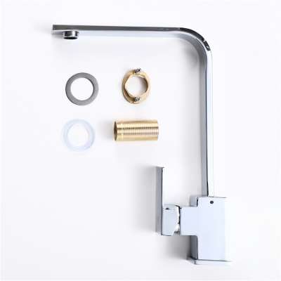 High quality deck mounted single handle hot cold water kitchen faucet sink mixer tap