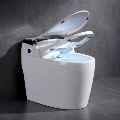 Floor mounted elongated american fully automatic open bidet sensor flush electronic wc intelligent commode smart toilet