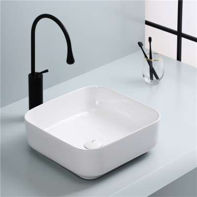 Hot sale lavatory handrinse sink cheap bathroom ceramic countertop wash basin