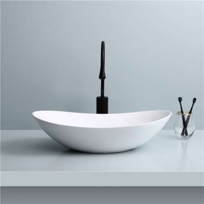 New arrival modern white ceramic vanity wash countertop basin for sale