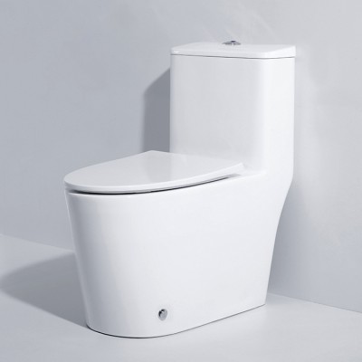 Cheap wholesale price bathroom one piece ceramic water closet heated electronic siphon foot flush wc electric toilets for homes