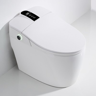 High quality china 2020 one piece s-trap sanitary automatic flush intelligent closestool electric bidet smart toilet bowl